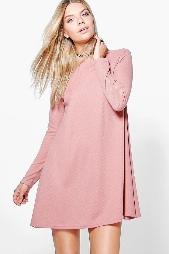 Charlotte Rib Knit Swing Dress